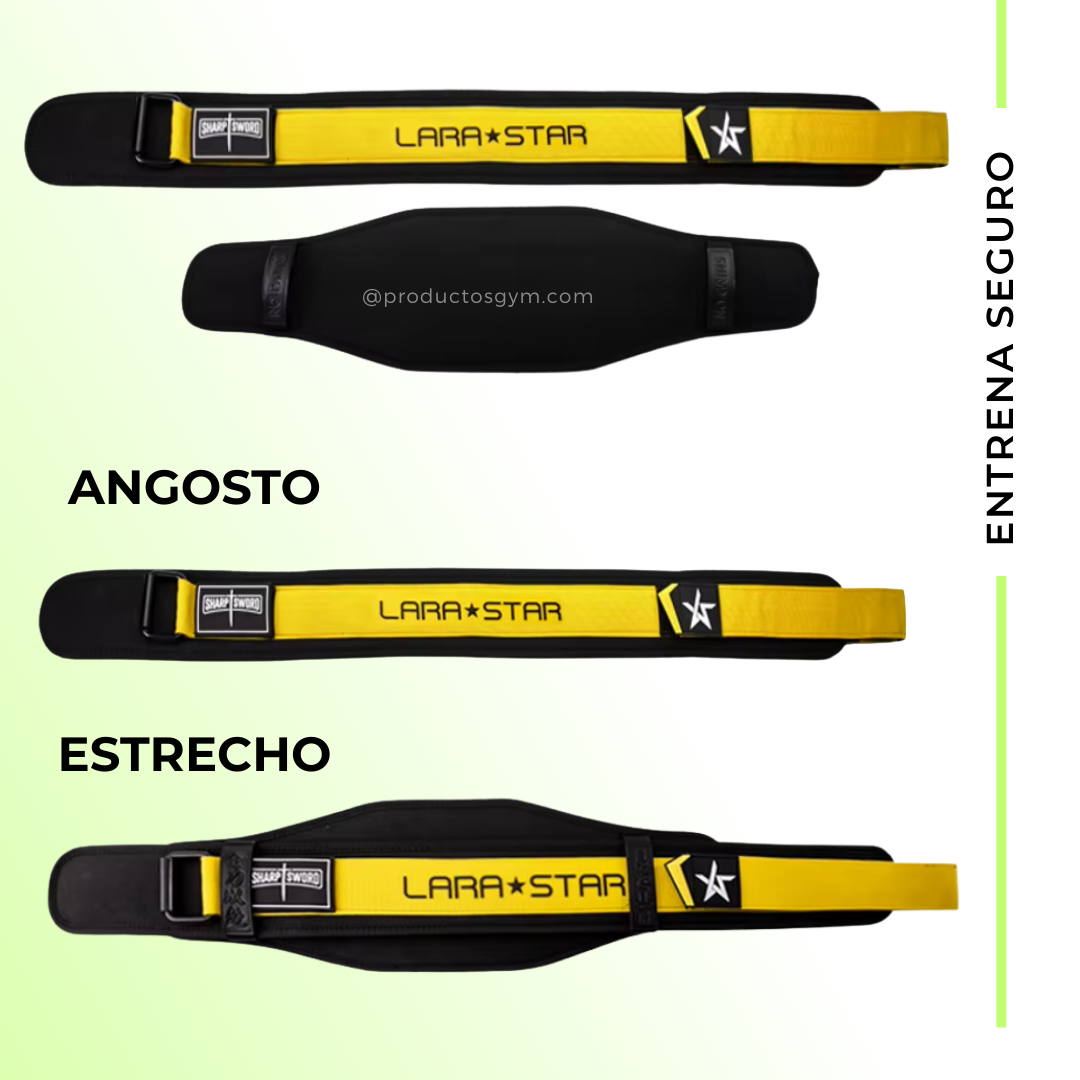 Cinturón para gym black LARA STAR